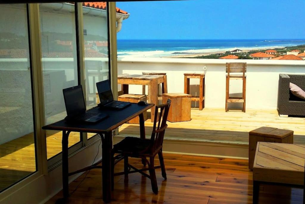 T2 A Anglet Grande Terrasse Vue Mer, Plage A Pied. Bagian luar foto